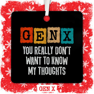 Generation X 80s Kind Gen X Gen Xer Funny Gen X Metalen Ornament