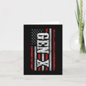 Generation X Amerikaanse vlag Proud Gen X Kaart (Voorkant)