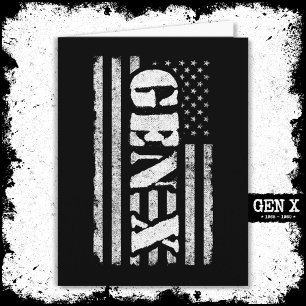 Generation X Amerikaanse vlag Proud Gen X Kaart
