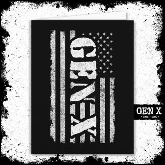 Generation X Amerikaanse vlag Proud Gen X Kaart