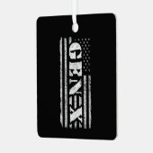 Generation X Amerikaanse vlag Proud Gen X Metalen Ornament (Voorkant links)
