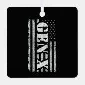 Generation X Amerikaanse vlag Proud Gen X Metalen Ornament (Voorkant)