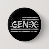 Generation X Amerikaanse vlag Proud Gen X Ronde Button 5,7 Cm (Voorkant)