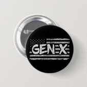 Generation X Amerikaanse vlag Proud Gen X Ronde Button 5,7 Cm (Voorkant /achterkant)