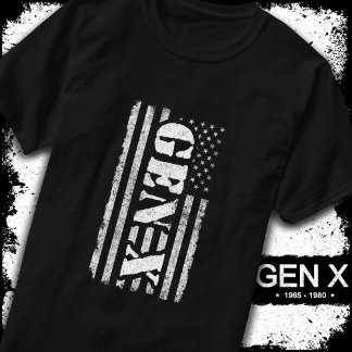 Generation X Amerikaanse vlag Proud Gen X T-shirt