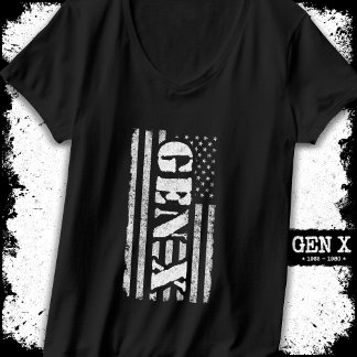Generation X Amerikaanse vlag Proud Gen X T-shirt