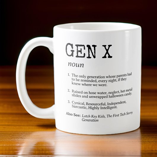 Generation X Definition Typografie Mok