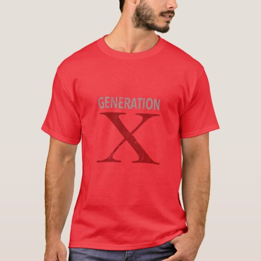 Generation X Distressed Design retro T-shirt (Voorkant)