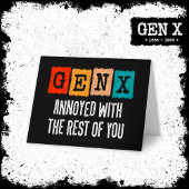 Generation X Gen ergert zich aan de rest van julli Kaart