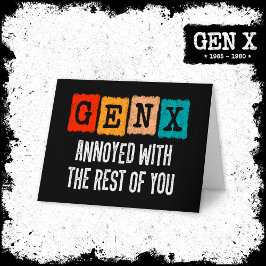 Generation X Gen ergert zich aan de rest van julli Kaart