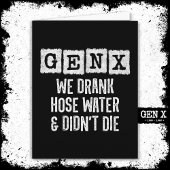 Generation X Gen X Slang Water Gen Xer Funny Gen X Kaart