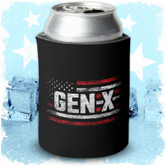 Generation X Gen Xer Gen X American Flag Gen X Blikjeskoeler