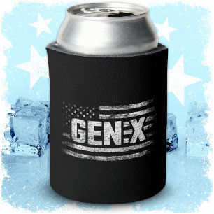 Generation X Gen Xer Gen X American Flag Gen X Blikjeskoeler
