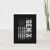 Generation X Gen Xer Gen X American Flag Gen X Kaart (Voorkant)