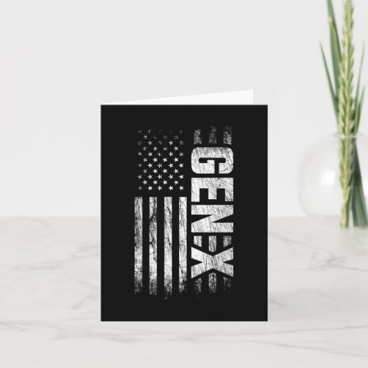 Generation X Gen Xer Gen X American Flag Gen X Kaart (Voorkant)