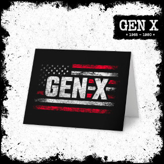 Generation X Gen Xer Gen X American Flag Gen X Kaart