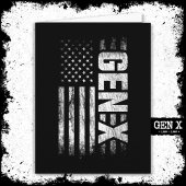 Generation X Gen Xer Gen X American Flag Gen X Kaart