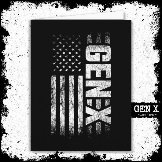 Generation X Gen Xer Gen X American Flag Gen X Kaart