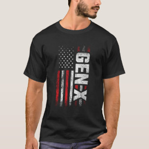 Generation X Gen Xer Gen X American Flag Gen X T-shirt