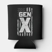 Generation X Gen Xer Trots Amerikaanse vlag Gen X Blikjeskoeler (Achterkant)