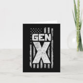 Generation X Gen Xer Trots Amerikaanse vlag Gen X Kaart (Voorkant)