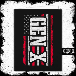 Generation X Gen Xer Trots Amerikaanse vlag Gen X Kaart