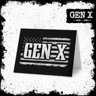Generation X Gen Xer Trots Amerikaanse vlag Gen X Kaart