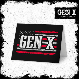 Generation X Gen Xer Trots Amerikaanse vlag Gen X Kaart