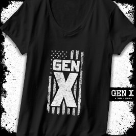 Generation X Gen Xer Trots Amerikaanse vlag Gen X T-shirt