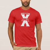 Generation X gepersonaliseerd rood en wit T-shirt (Voorkant)