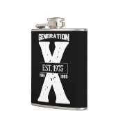 Generation X gepersonaliseerde vinyl verpakte kolf Heupfles (Links)