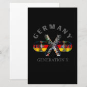 Generation X Germany Skateboard 1975 Briefpapier (Voorkant / Achterkant)