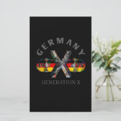 Generation X Germany Skateboard 1975 Briefpapier (Staand voorkant)