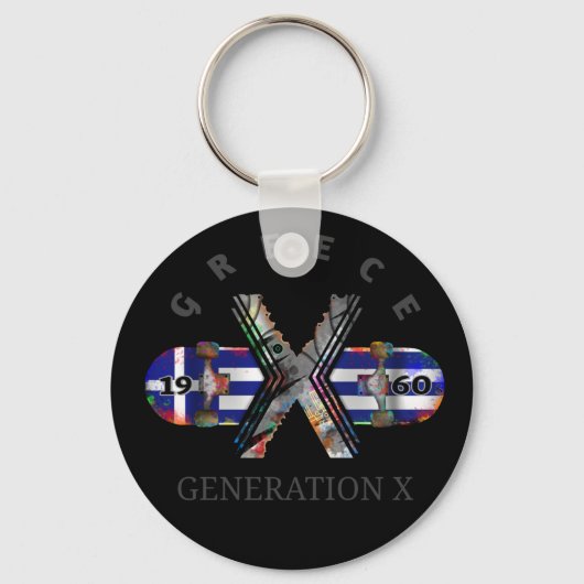 Generation X Greece Skateboard 1960 Sleutelhanger (Voorkant)
