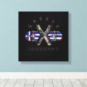 Generation X Greece Skateboard 1970 Canvas Afdruk (Insitu (Houten vloer))