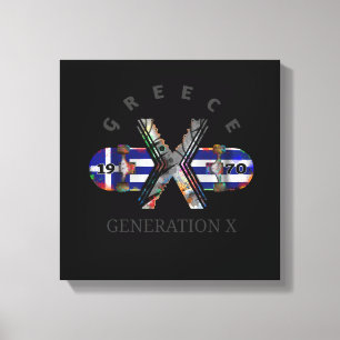 Generation X Greece Skateboard 1970 Canvas Afdruk