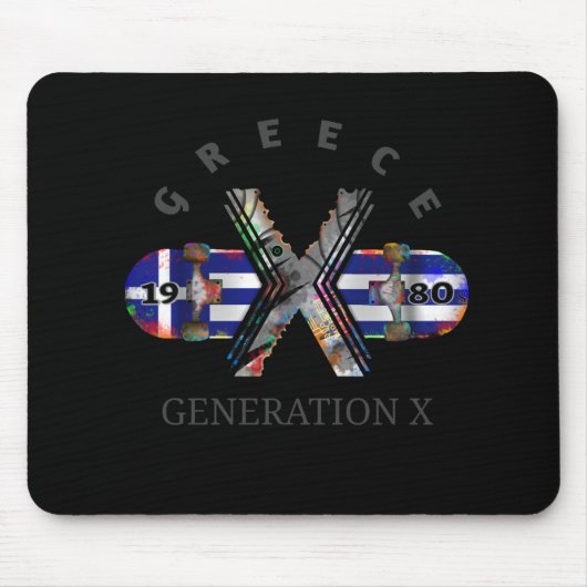 Generation X Greece Skateboard 1980 Muismat (Voorkant)