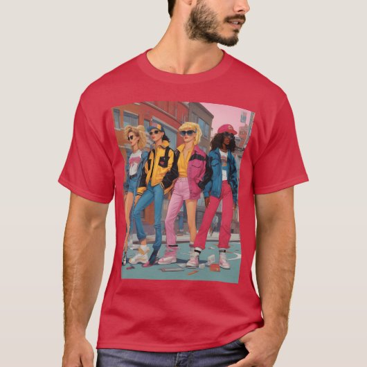 Generation X in the 1990s featuring iconic fashio  T-shirt (Voorkant)