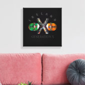 Generation X Ireland Skateboard 1960s Canvas Afdruk (Insitu (Woonkamer))