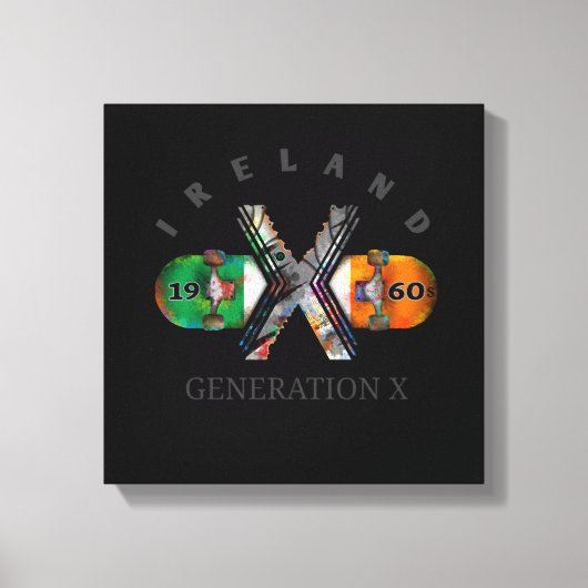Generation X Ireland Skateboard 1960s Canvas Afdruk (Voorkant)