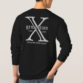 Generation X Jaar aanpassen T-shirt (Achterkant)