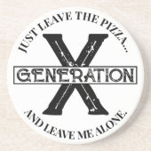 Generation X Pizza Onderzetter (Voorkant)