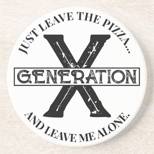 Generation X Pizza Onderzetter (Voorkant)