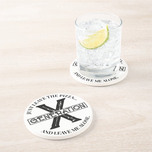 Generation X Pizza Onderzetter (Zijkant)