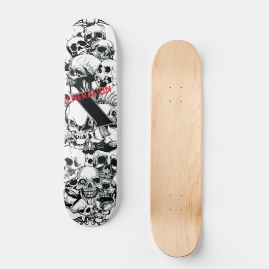 Generation X Pro Skull Deck Persoonlijk Skateboard (Voorkant)
