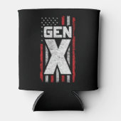 Generation X Proud Gen Xer Amerikaanse vlag Gen X Blikjeskoeler (Voorkant)