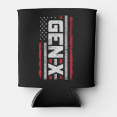 Generation X Proud Gen Xer Amerikaanse vlag Gen X Blikjeskoeler (Voorkant)