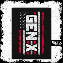 Generation X Proud Gen Xer Amerikaanse vlag Gen X Kaart