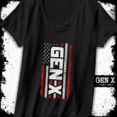 Generation X Proud Gen Xer Amerikaanse vlag Gen X T-shirt
