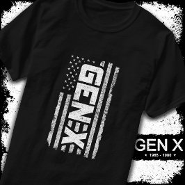 Generation X Proud Gen Xer Amerikaanse vlag Gen X T-shirt